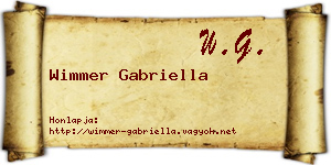 Wimmer Gabriella névjegykártya